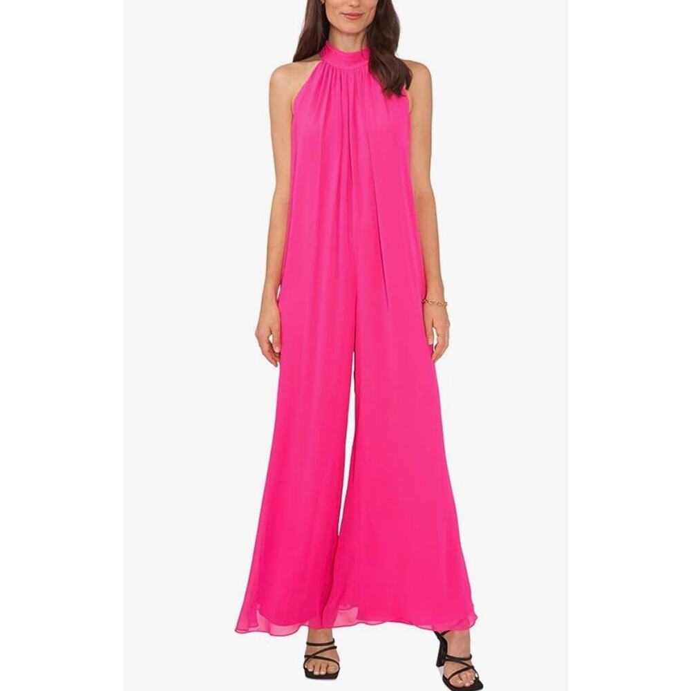 Vince Camuto Pink Halter Jumpsuit